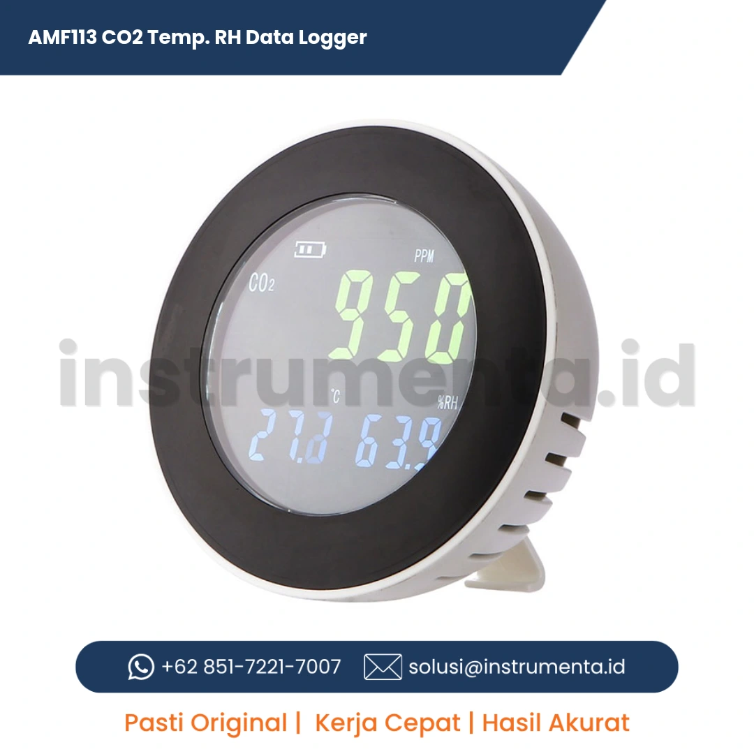 Official Supplier AMTAST AMF113 CO2 Temp RH Data Logger Alat Ukur Kualitas Udara Ruangan Digital